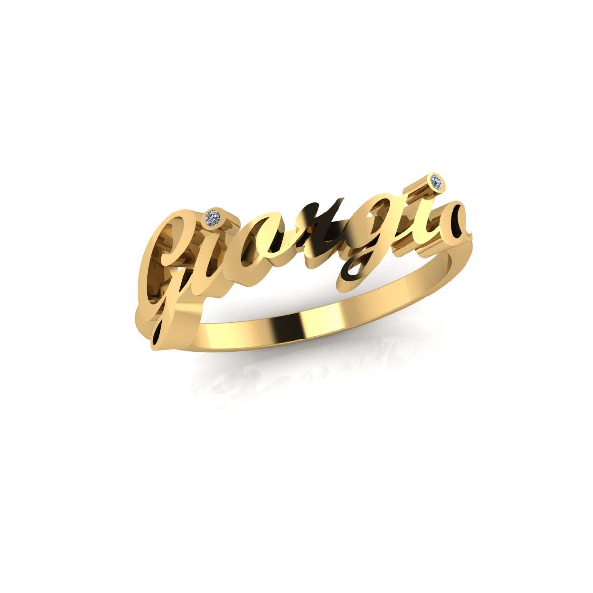 Anello con nome oro bianco online